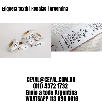 Etiqueta textil | Rebajas | Argentina