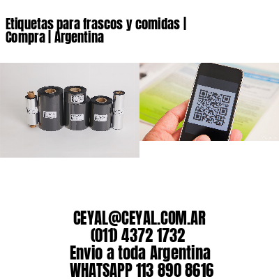 Etiquetas para frascos y comidas | Compra | Argentina