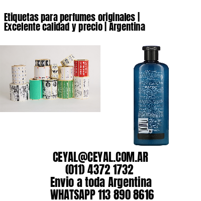 Etiquetas para perfumes originales | Excelente calidad y precio | Argentina