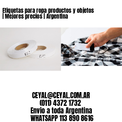 Etiquetas para ropa productos y objetos | Mejores precios | Argentina