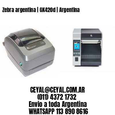 Zebra argentina | GK420d | Argentina