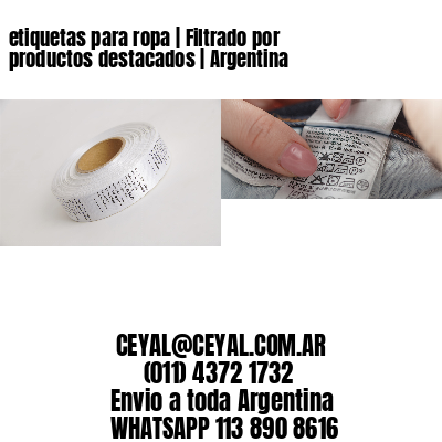 etiquetas para ropa | Filtrado por productos destacados | Argentina