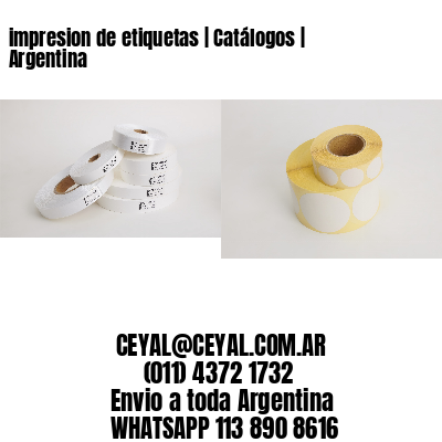 impresion de etiquetas | Catálogos | Argentina