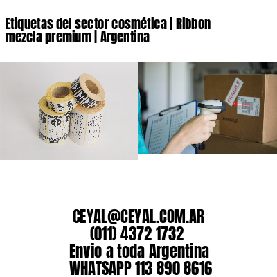 Etiquetas del sector cosmética | Ribbon mezcla premium | Argentina