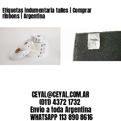 Etiquetas indumentaria talles | Comprar ribbons | Argentina