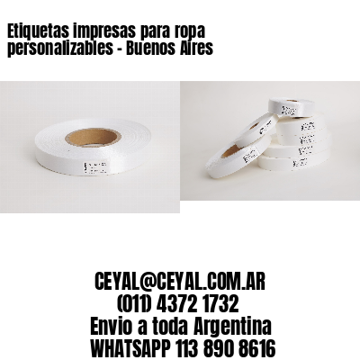 Etiquetas impresas para ropa personalizables – Buenos Aires