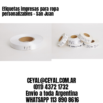 Etiquetas impresas para ropa personalizables – San Juan