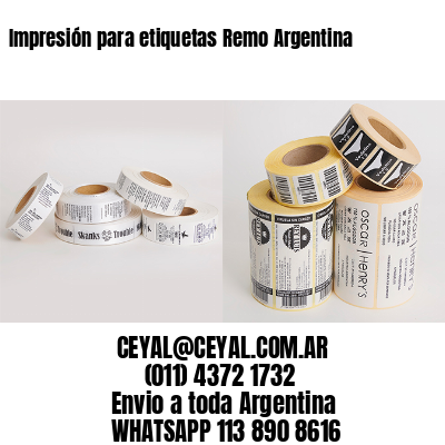 Impresión para etiquetas Remo Argentina