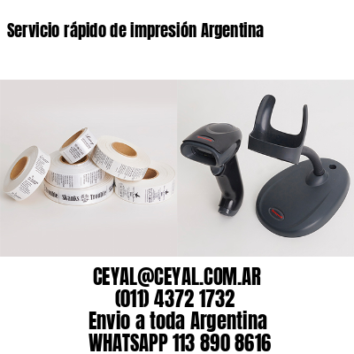 Servicio rápido de impresión Argentina