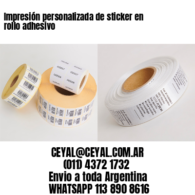 Impresión personalizada de sticker en rollo adhesivo