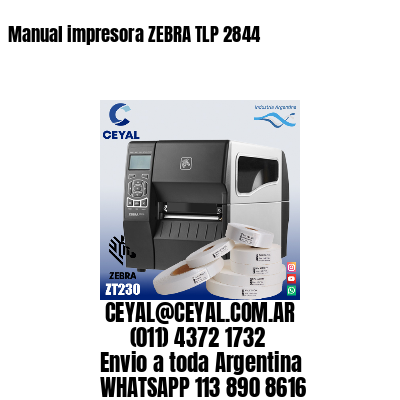 Manual impresora ZEBRA TLP 2844