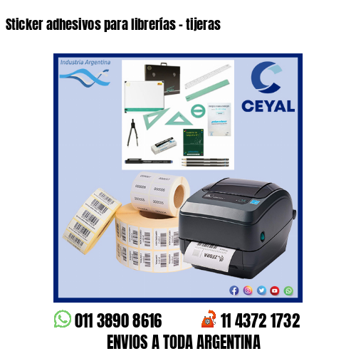 Sticker adhesivos para librerías – tijeras