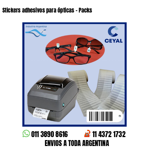 Stickers adhesivos para ópticas - Packs