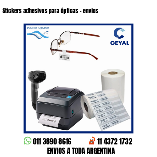 Stickers adhesivos para ópticas - envios