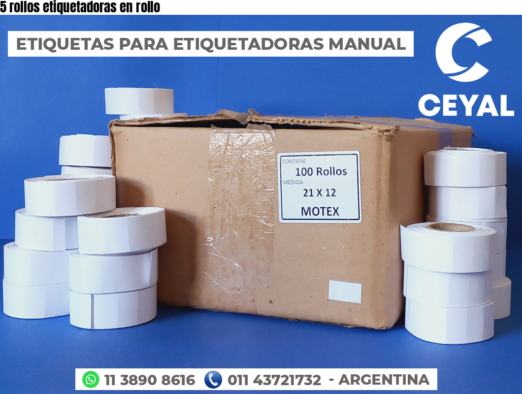 Tags En Rollo 5 rollos etiquetadoras en rollo | Venta de Etiquetas