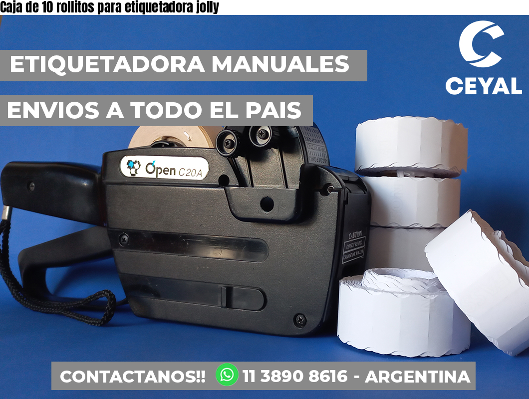 Caja de 10 rollitos para etiquetadora jolly