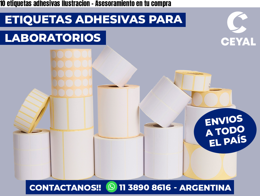 10 etiquetas adhesivas Ilustracion - Asesoramiento en tu compra