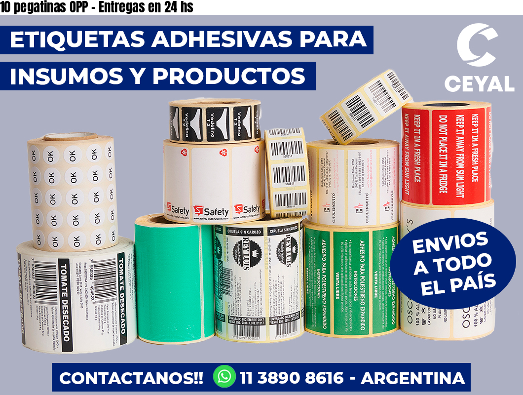 10 pegatinas OPP - Entregas en 24 hs