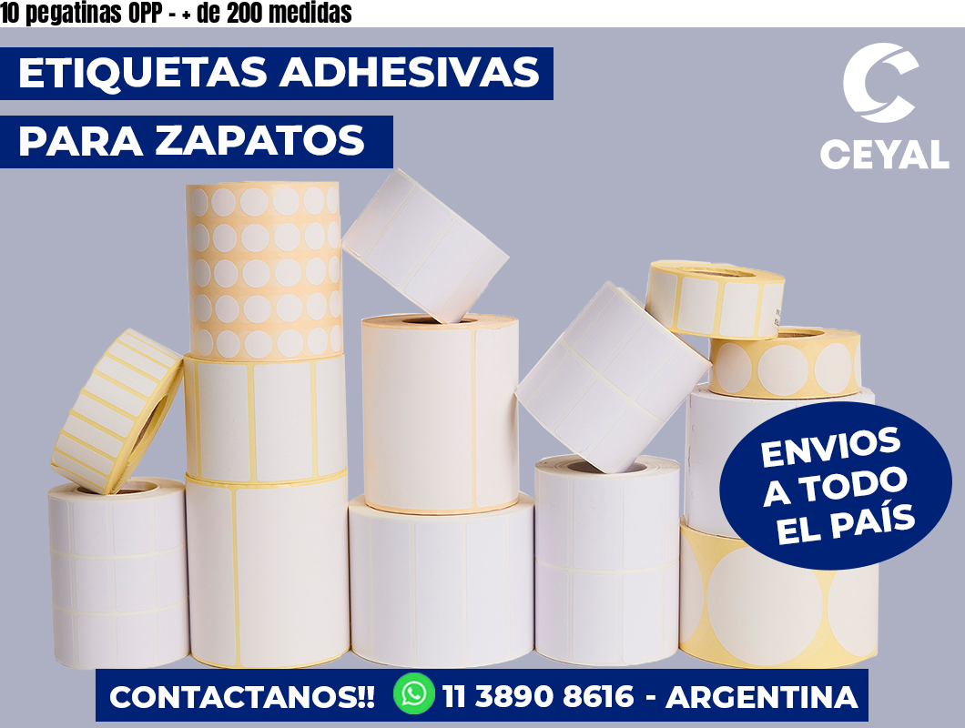10 pegatinas OPP – + de 200 medidas