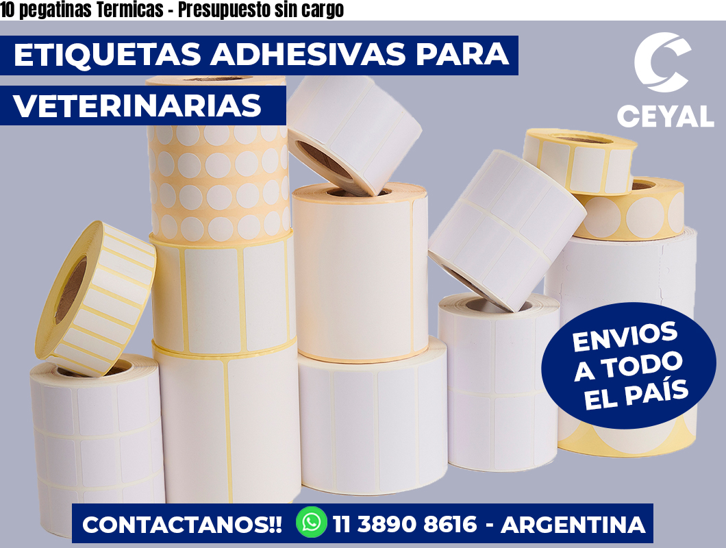 10 pegatinas Termicas – Presupuesto sin cargo