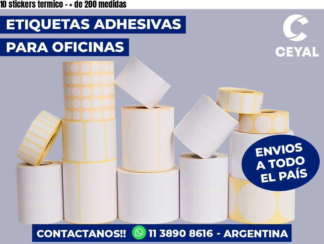 10 stickers termico - + de 200 medidas