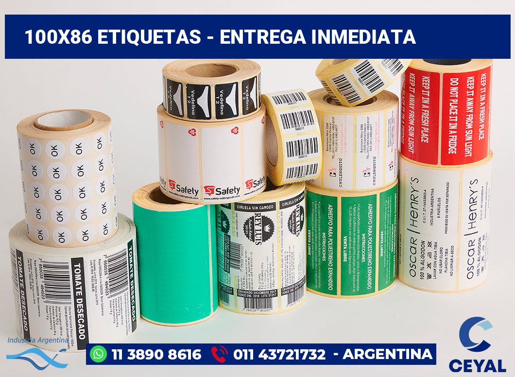 100×86 Etiquetas
