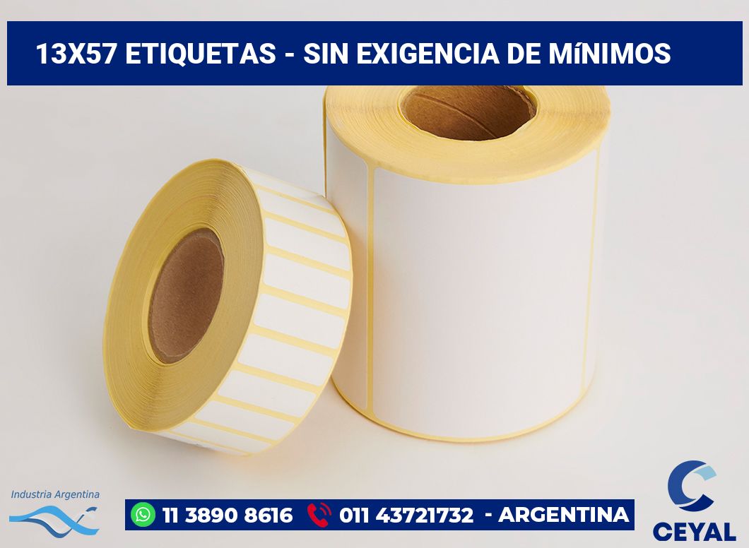 13x57 Etiquetas