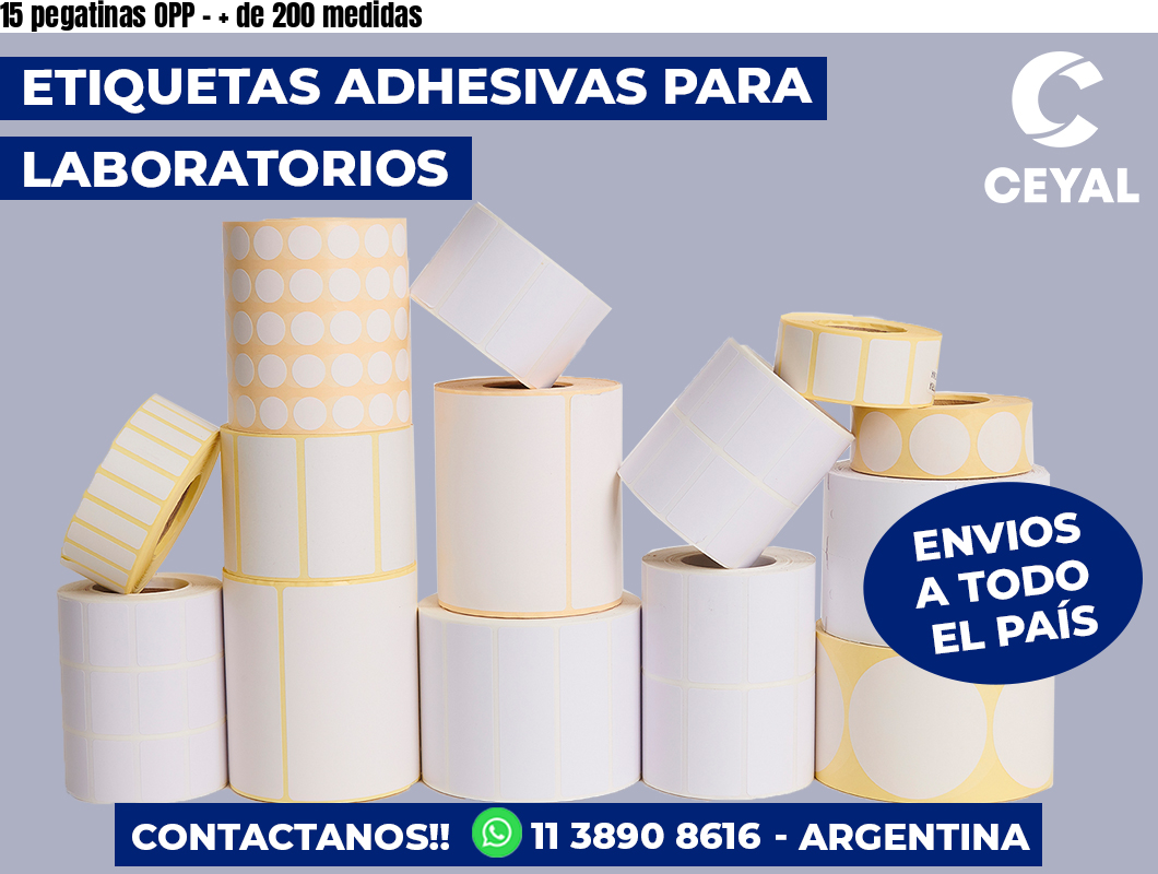 15 pegatinas OPP – + de 200 medidas