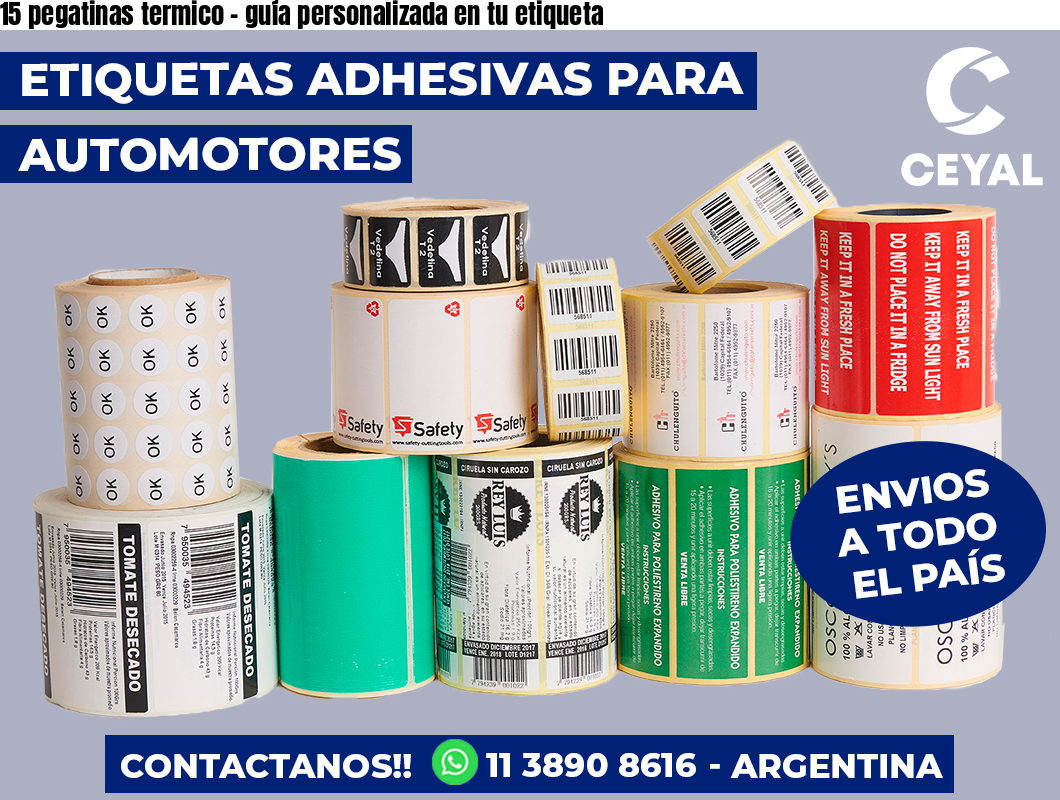 15 pegatinas termico – guía personalizada en tu etiqueta