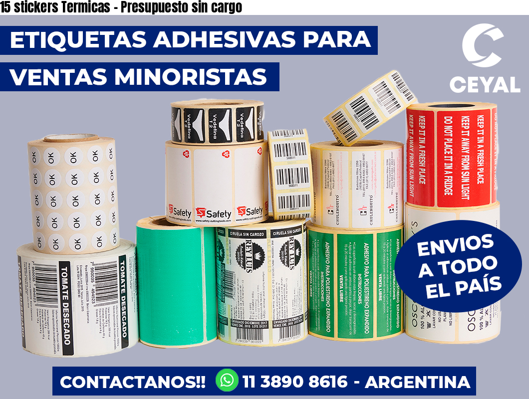 15 stickers Termicas - Presupuesto sin cargo