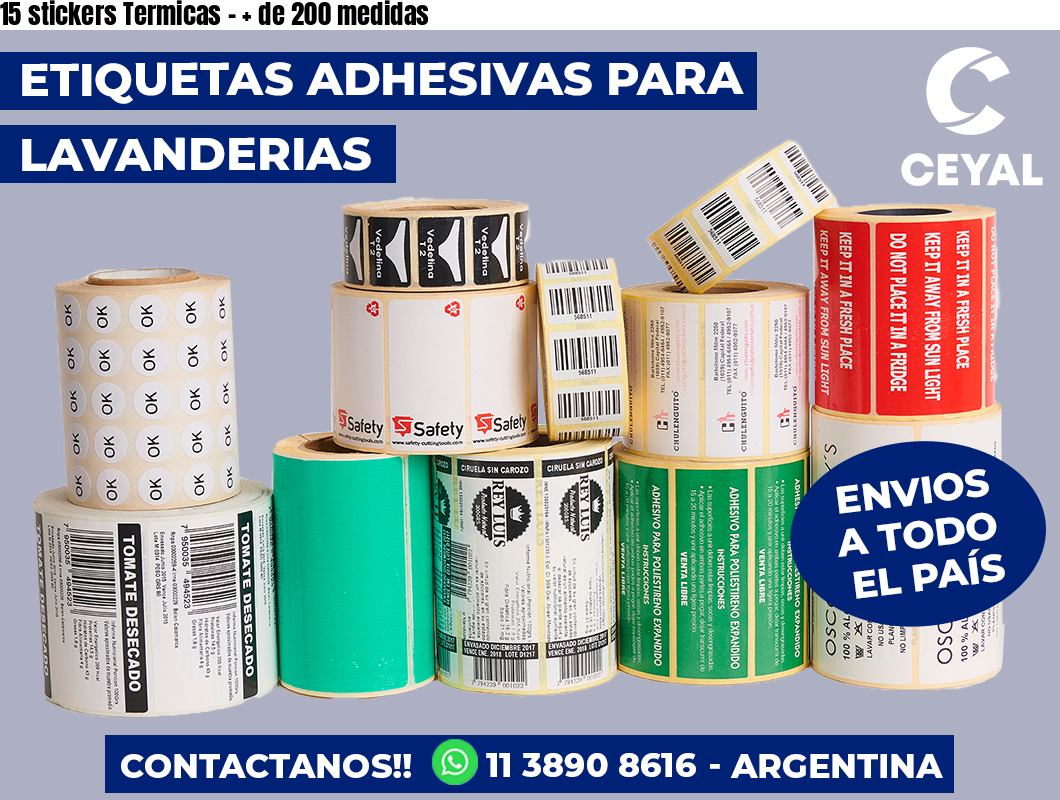 15 stickers Termicas – + de 200 medidas