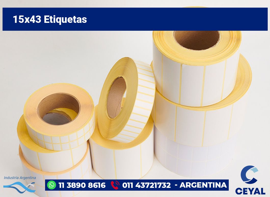 15×43 Etiquetas