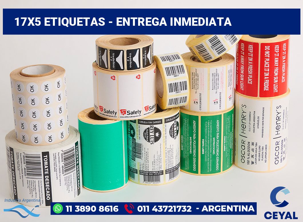 17x5 Etiquetas