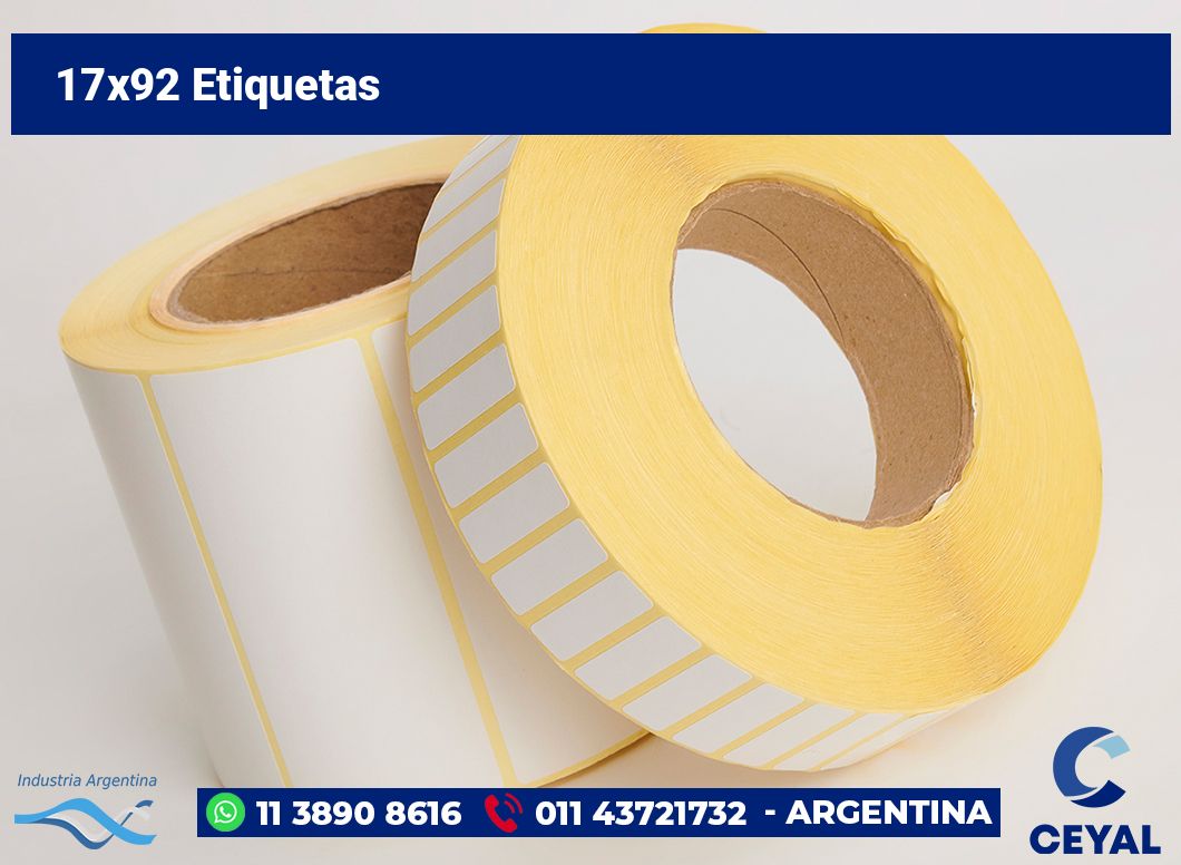 17x92 Etiquetas