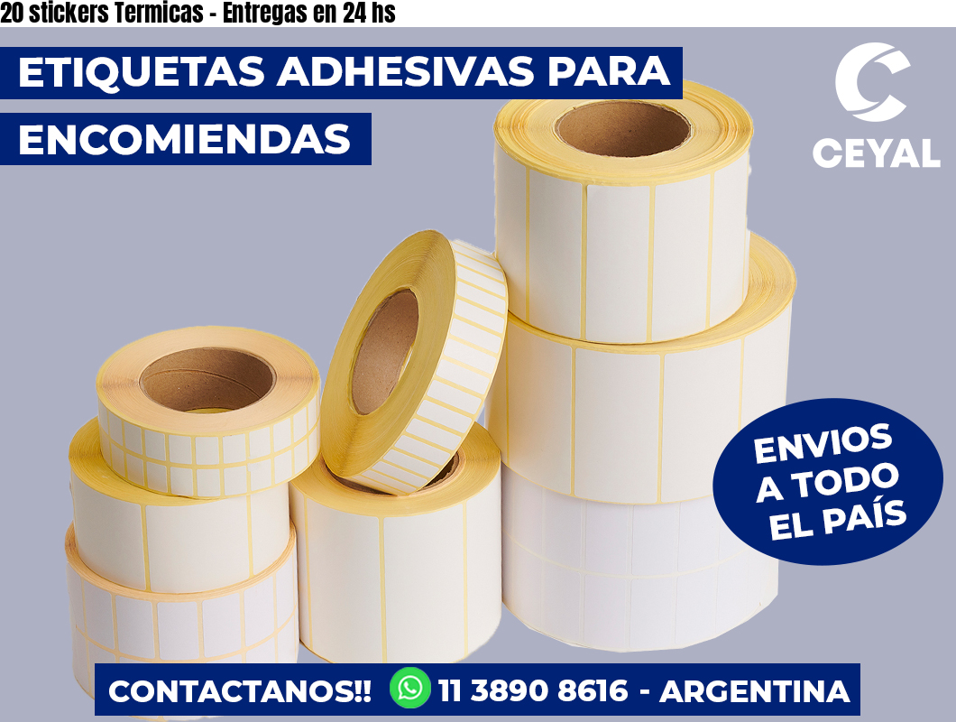 20 stickers Termicas - Entregas en 24 hs