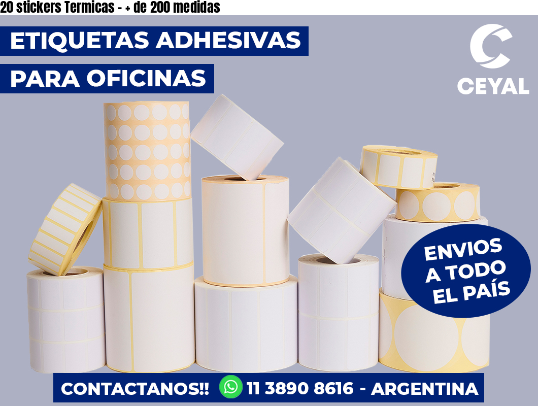 20 stickers Termicas – + de 200 medidas