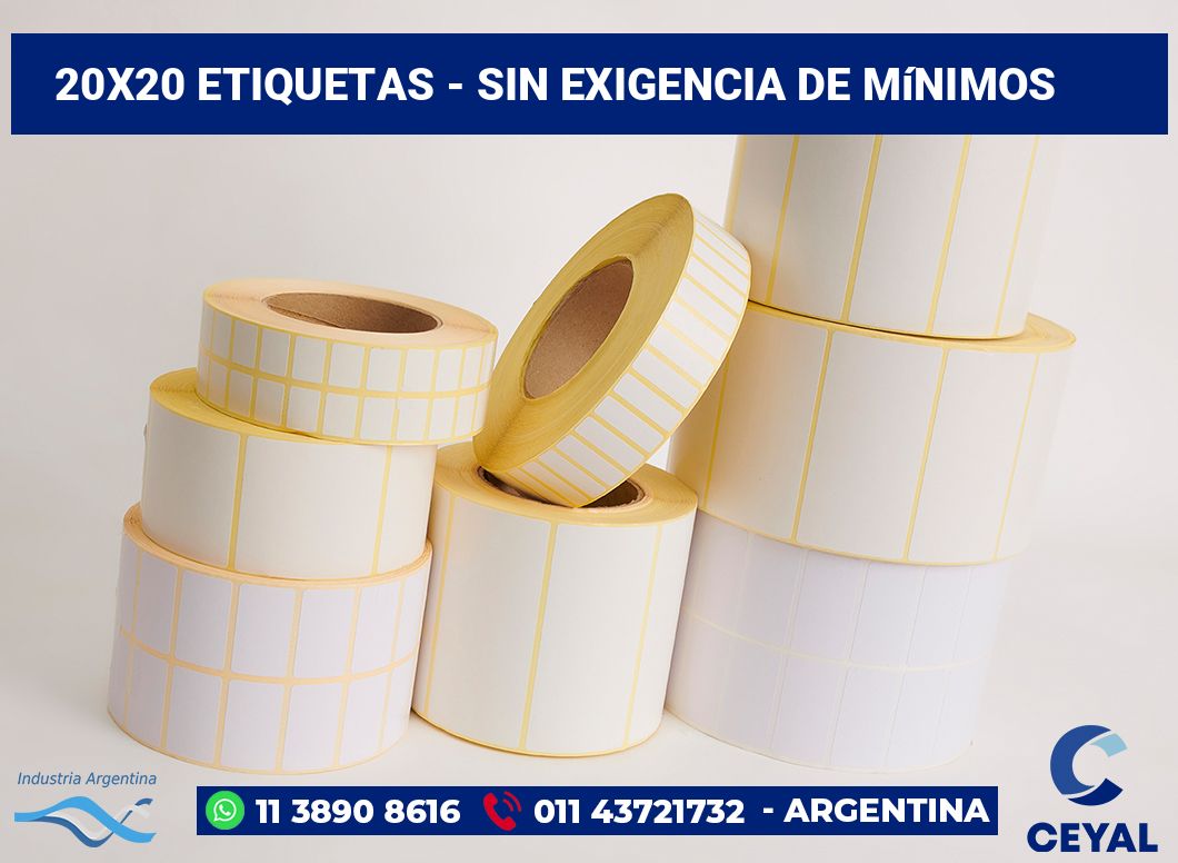 20×20 Etiquetas