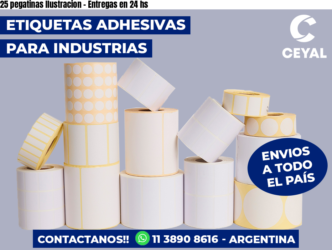25 pegatinas Ilustracion - Entregas en 24 hs