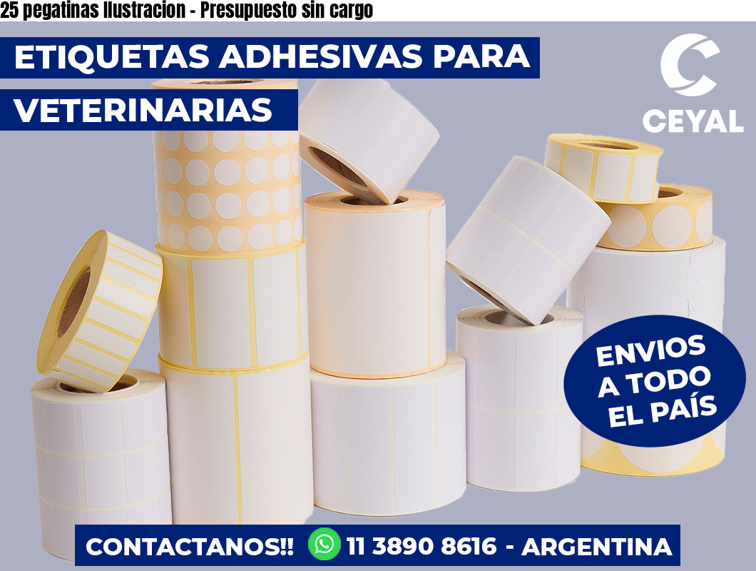 25 pegatinas Ilustracion - Presupuesto sin cargo