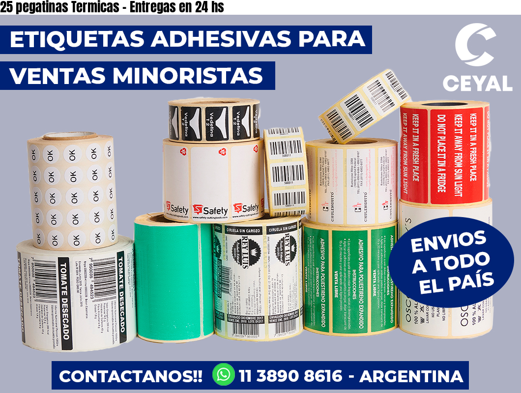 25 pegatinas Termicas – Entregas en 24 hs