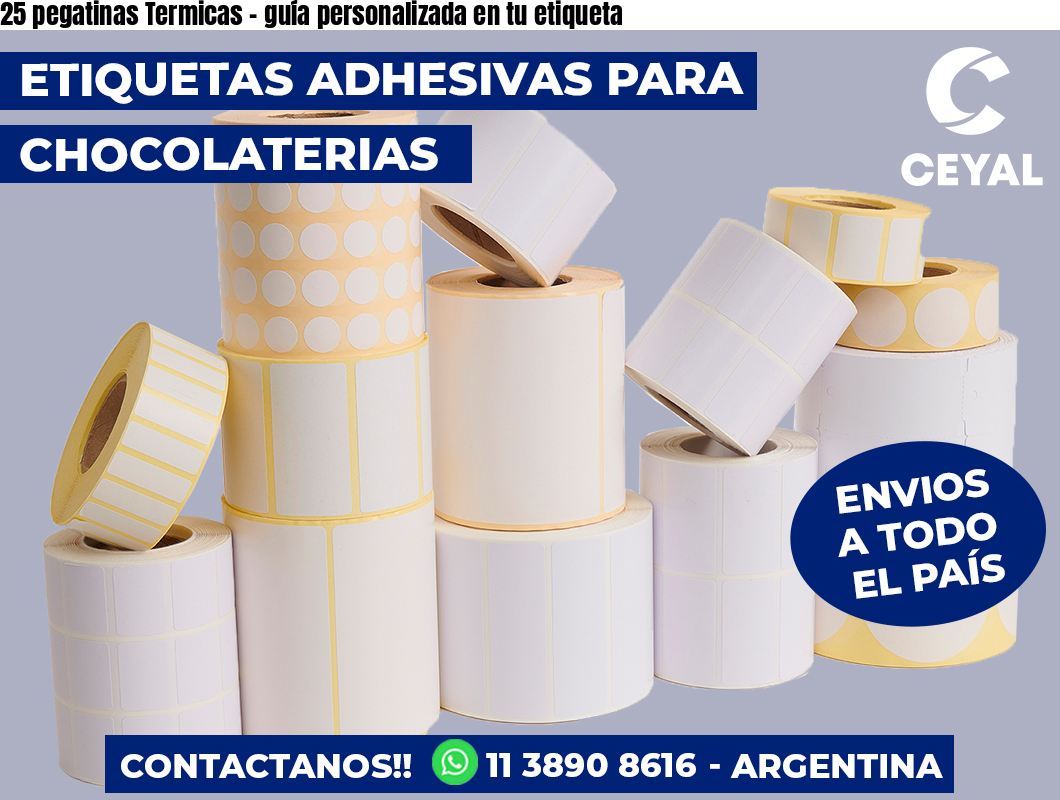 25 pegatinas Termicas - guía personalizada en tu etiqueta