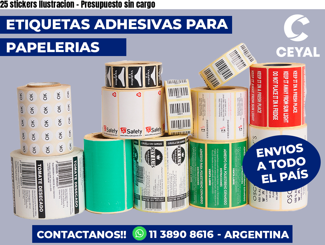 25 stickers Ilustracion – Presupuesto sin cargo