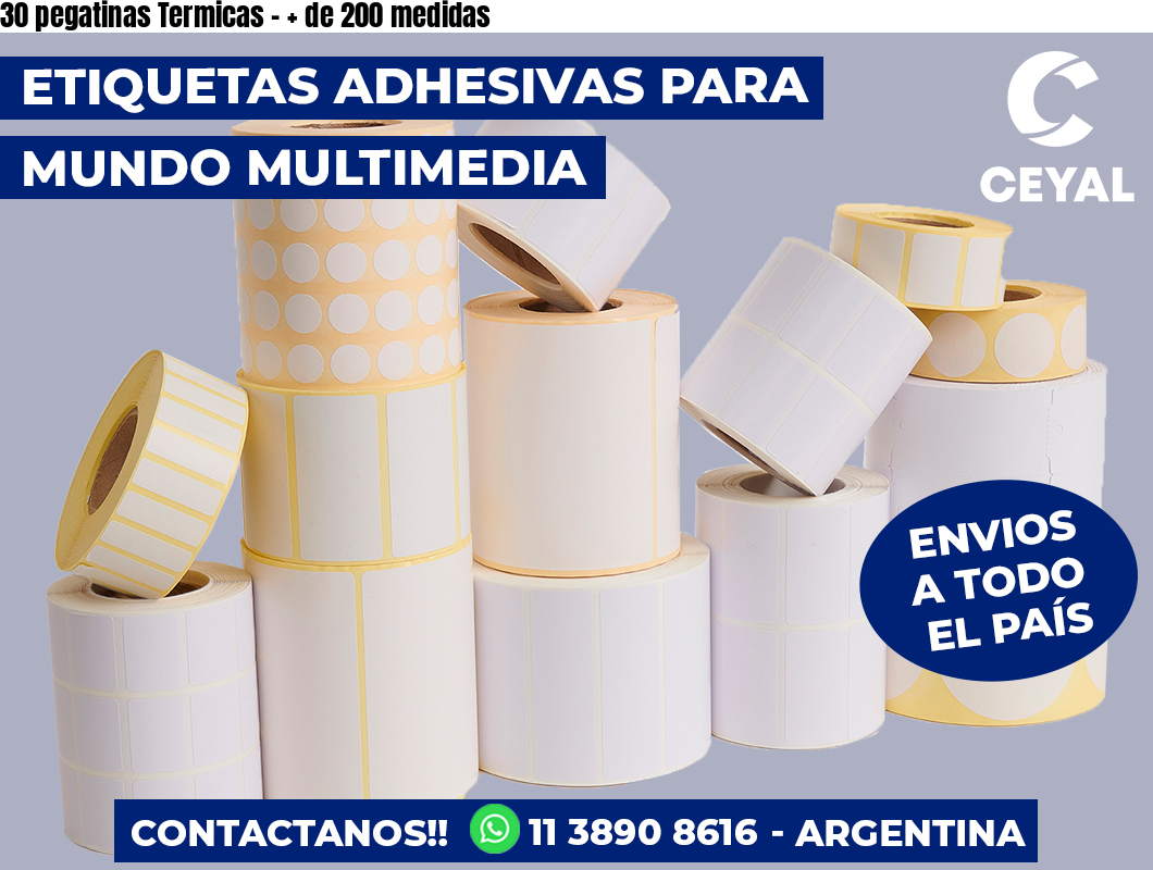 30 pegatinas Termicas - + de 200 medidas