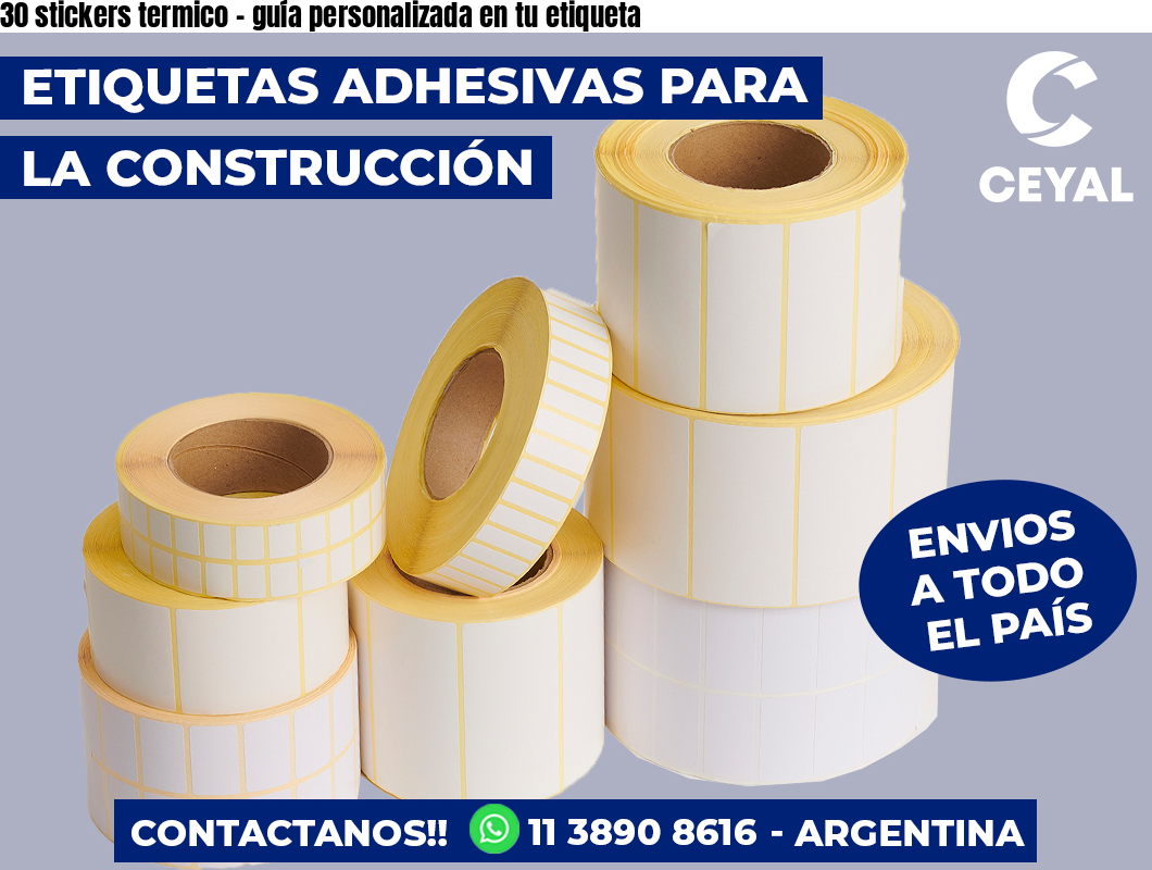 30 stickers termico – guía personalizada en tu etiqueta