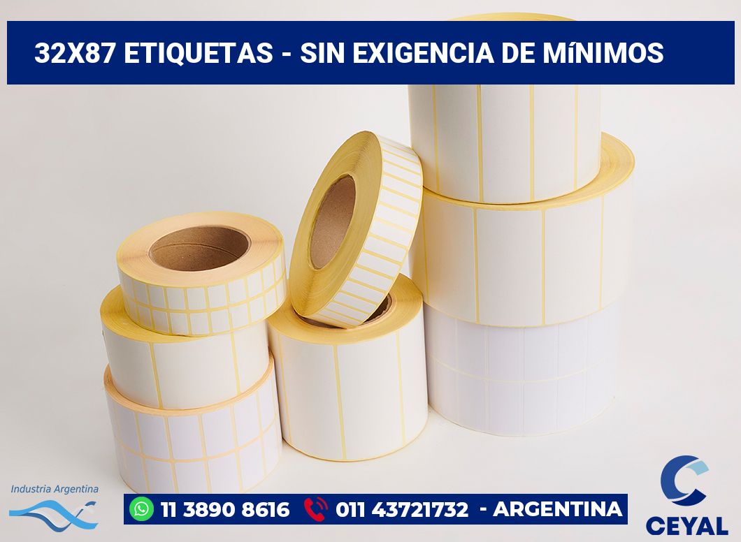 32×87 Etiquetas