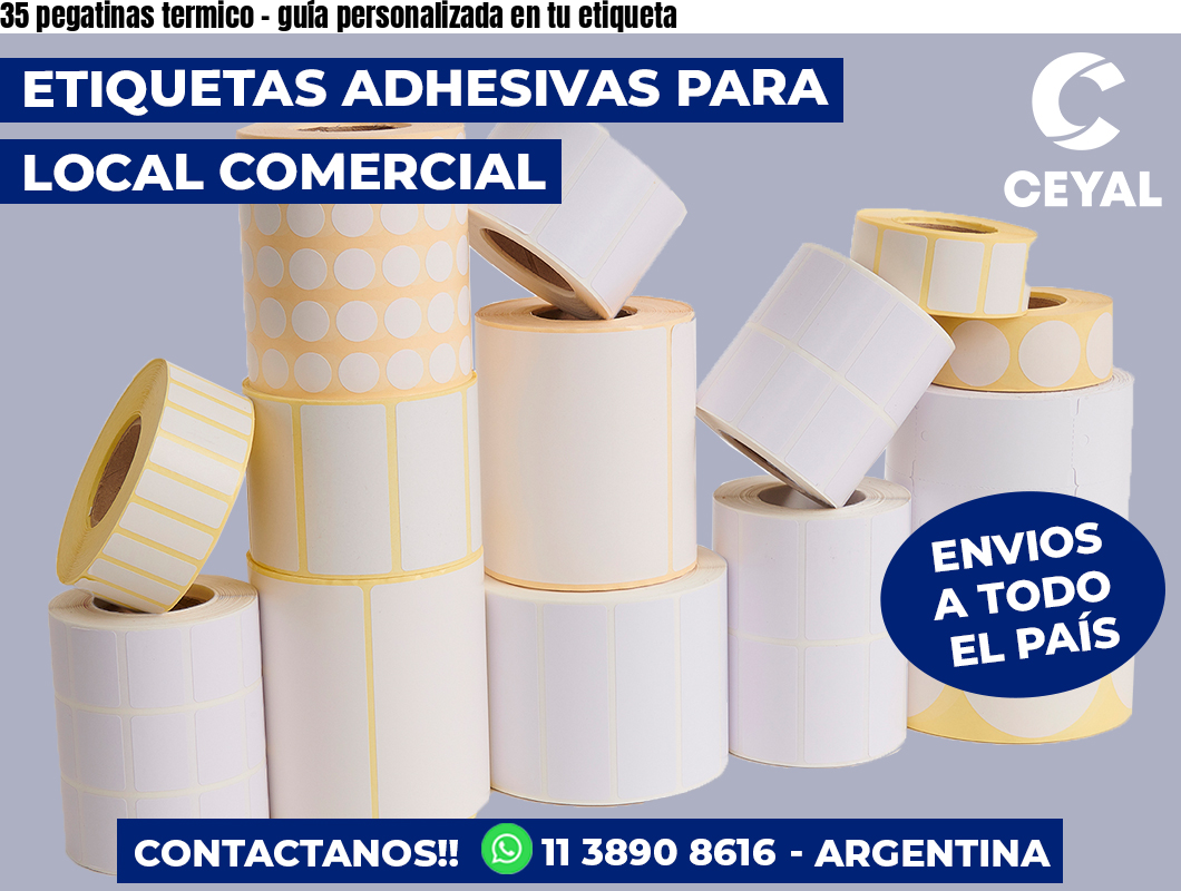 35 pegatinas termico - guía personalizada en tu etiqueta