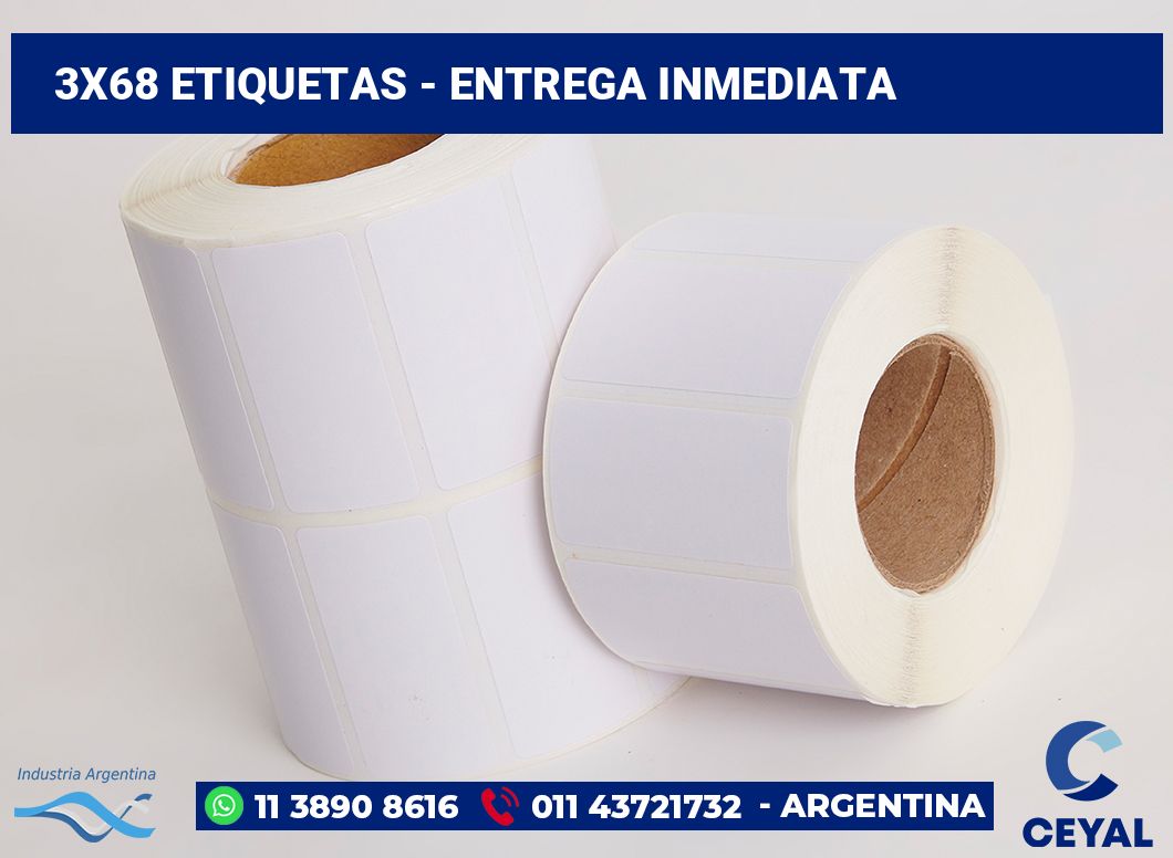 3×68 Etiquetas