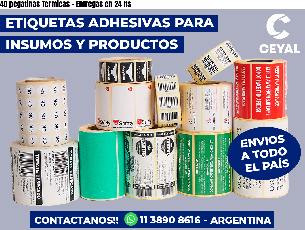 40 pegatinas Termicas – Entregas en 24 hs