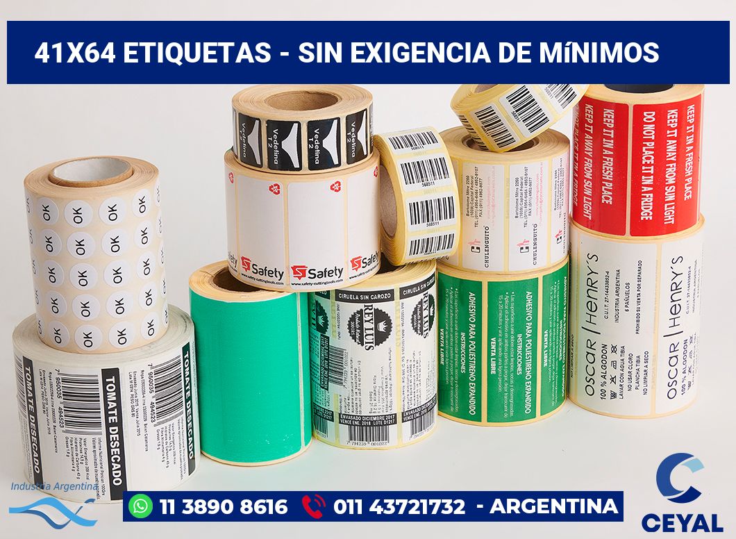 41x64 Etiquetas