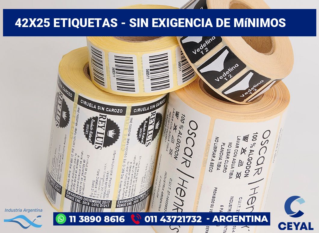 42×25 Etiquetas